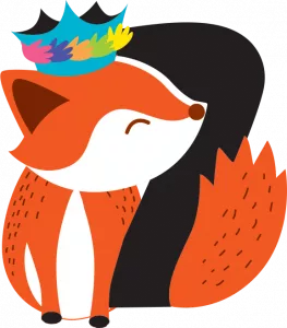 Logo 7 Freunde, Fuchs mit einer Sieben